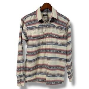 Ariat Button Down Shirt Mens Medium Huxley Retro Long Sleeve Snap Western Stripe